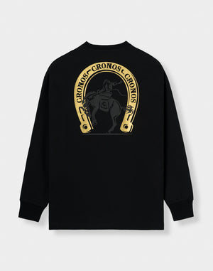 CRONOS HORSE SPIRIT L/S TEE【BLACK×GOLD】
