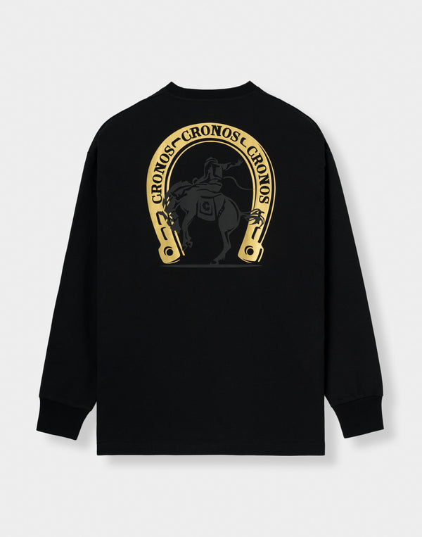 CRONOS HORSE SPIRIT L/S TEE【BLACK×GOLD】