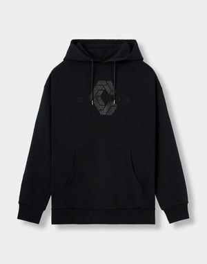 CRONOS COTTON DEPTH HOODIE【BLACK】