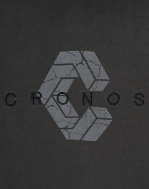 CRONOS COTTON DEPTH HOODIE【V BLACK】