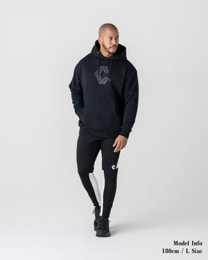 CRONOS COTTON DEPTH HOODIE【BLACK】