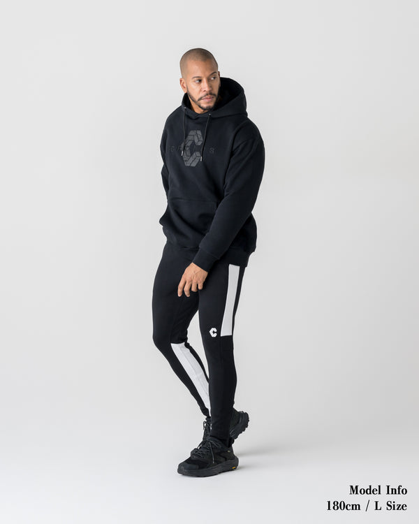 CRONOS COTTON DEPTH HOODIE【BLACK】