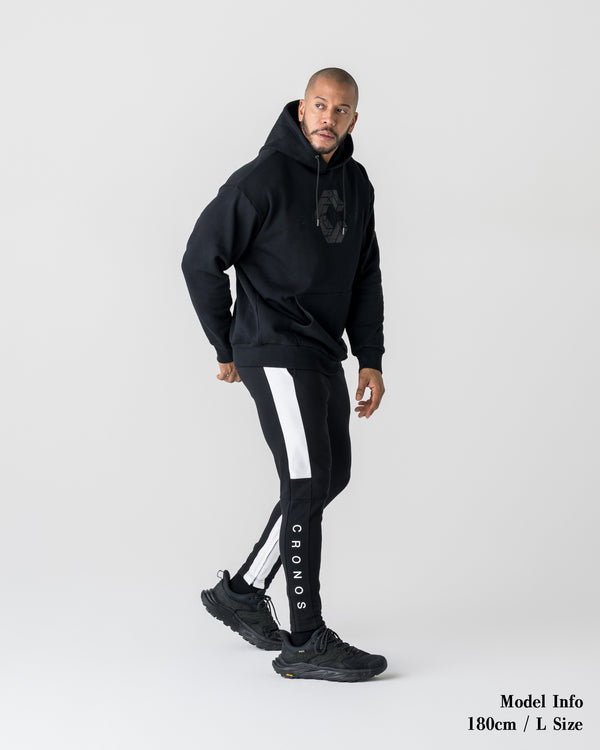 CRONOS COTTON DEPTH HOODIE【BLACK】