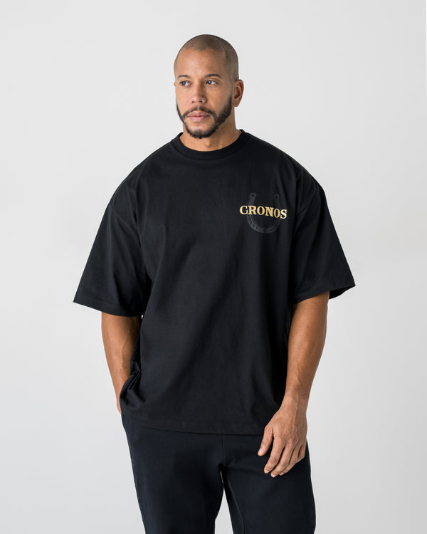CRONOS HORSE SPIRIT S/S TEE【BLACK×GOLD】