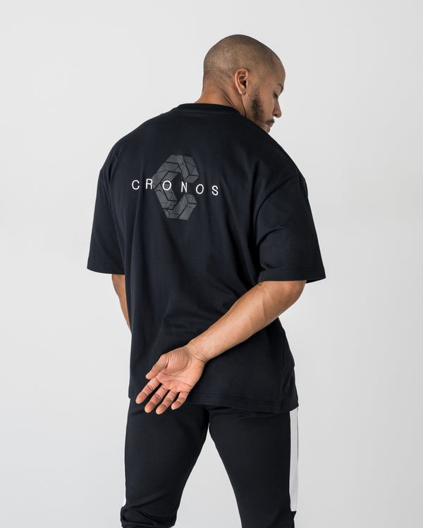 CRONOS SIGNATURE ACCENT S/S TEE【BLACK】