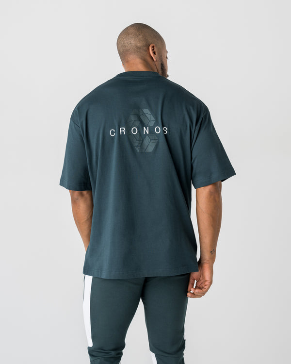 CRONOS SIGNATURE ACCENT S/S TEE【D.GREEN】