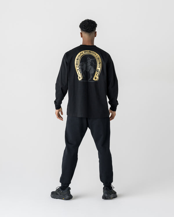 CRONOS HORSE SPIRIT L/S TEE【BLACK×GOLD】