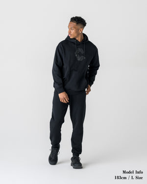 CRONOS COTTON DEPTH HOODIE【BLACK】
