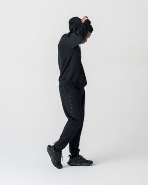 CRONOS COTTON DEPTH HOODIE【BLACK】