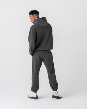 CRONOS COTTON DEPTH HOODIE【V BLACK】