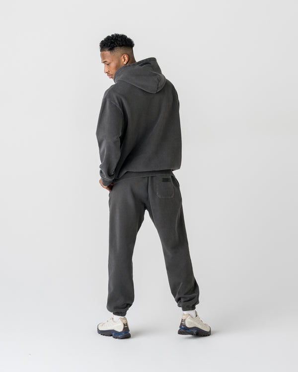 CRONOS COTTON DEPTH HOODIE【V BLACK】