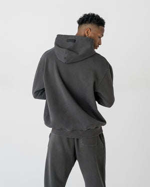 CRONOS COTTON DEPTH HOODIE【V BLACK】