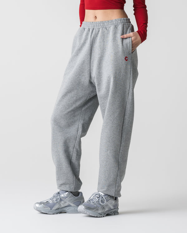 CRONOS WOMEN Smooth Relax Pants【GRAY】