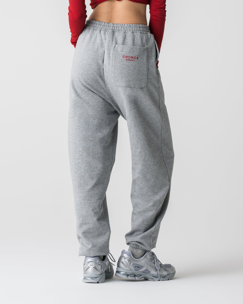 CRONOS WOMEN Smooth Relax Pants [GRAY]