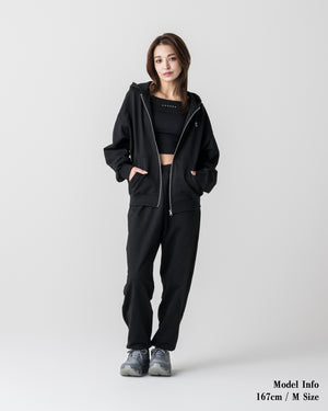 CRONOS WOMEN Smooth Relax Pants【BLACK】