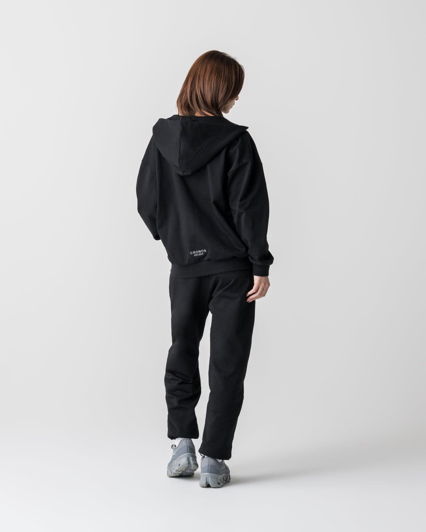 CRONOS ブラック フード付きスウェットセットアップ クロノスセットアップ 美品 正規品 cronos クロノス セットアップ