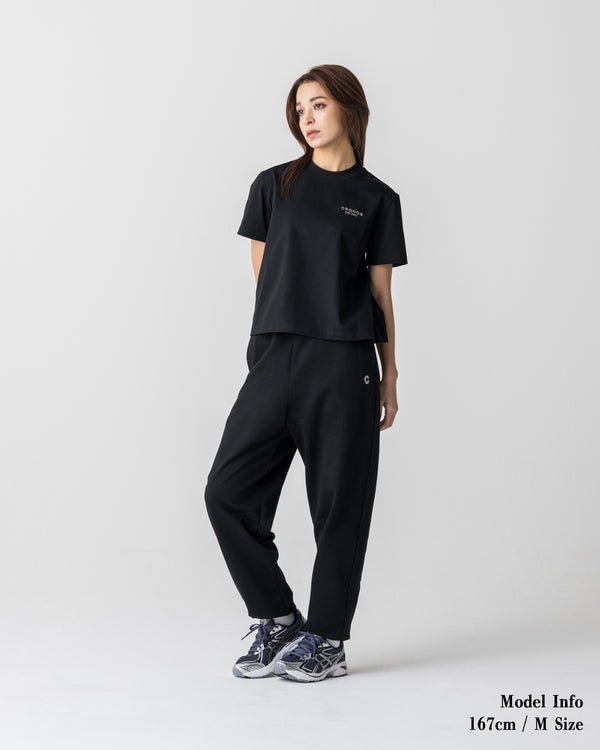 CRONOS WOMEN Smooth Relax Pants【BLACK】