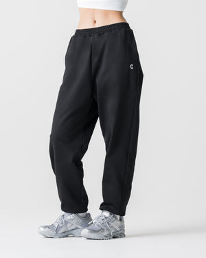 CRONOS WOMEN Smooth Relax Pants【BLACK】