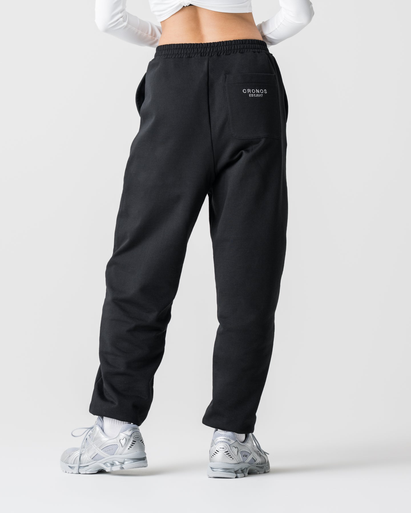 CRONOS WOMEN Smooth Relax Pants【BLACK】