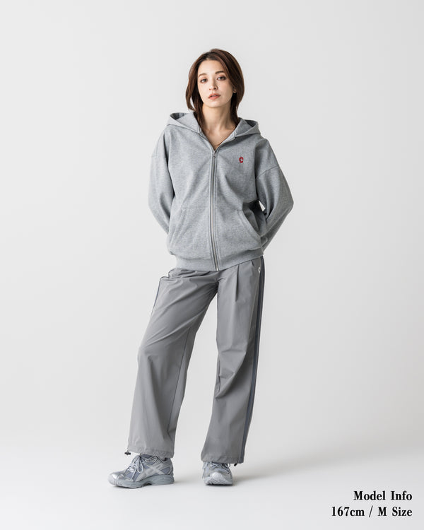 CRONOS WOMEN Smooth Relax Zip Hoodie [GRAY]
