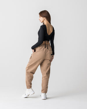 CRONOS WOMEN Airy Tie Active Long Sleeve [BLACK]