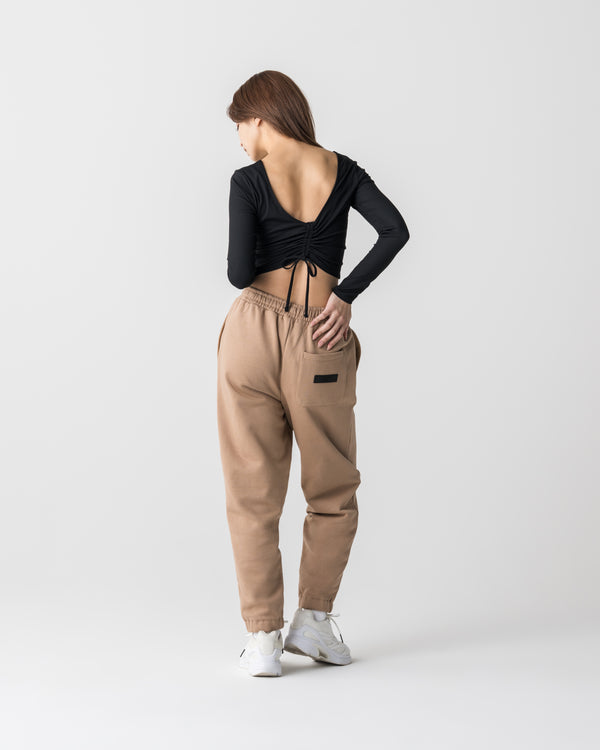 CRONOS WOMEN Airy Tie Active Long Sleeve [BLACK]