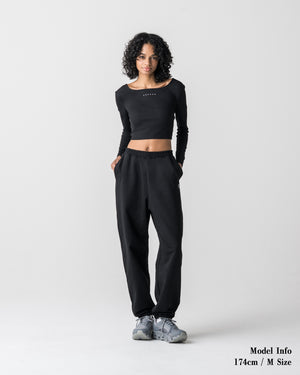 CRONOS WOMEN Airy Tie Active Long Sleeve [BLACK]