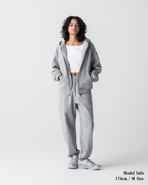 CRONOS WOMEN Smooth Relax Zip Hoodie [GRAY]