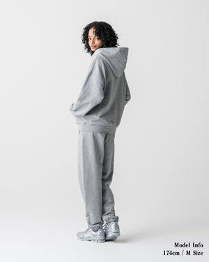 CRONOS WOMEN Smooth Relax Zip Hoodie [GRAY]