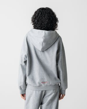 CRONOS WOMEN Smooth Relax Zip Hoodie [GRAY]