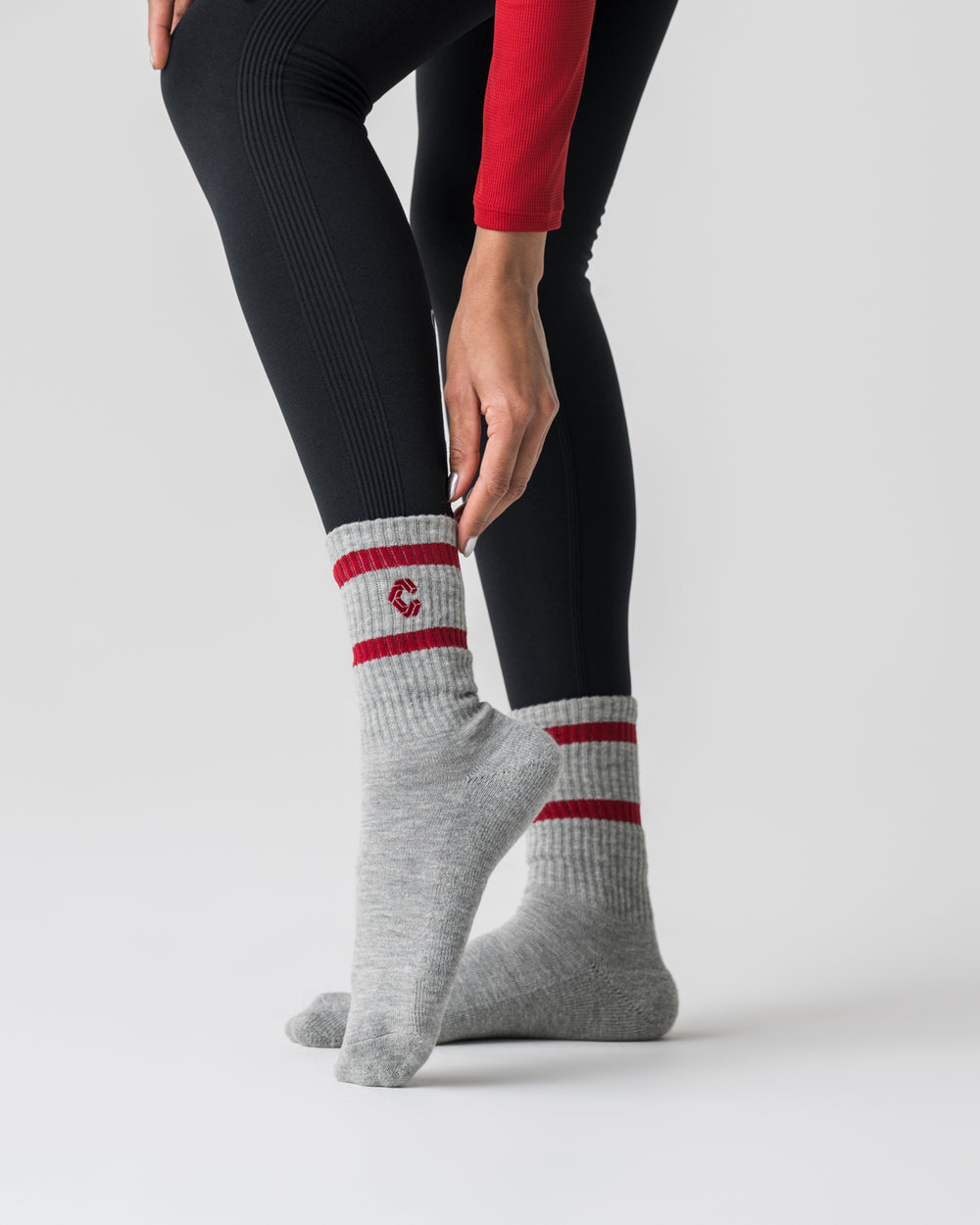 CRONOS WOMEN Smooth Style Socks【GRAY】