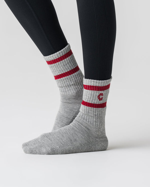 CRONOS WOMEN Smooth Style Socks【GRAY】