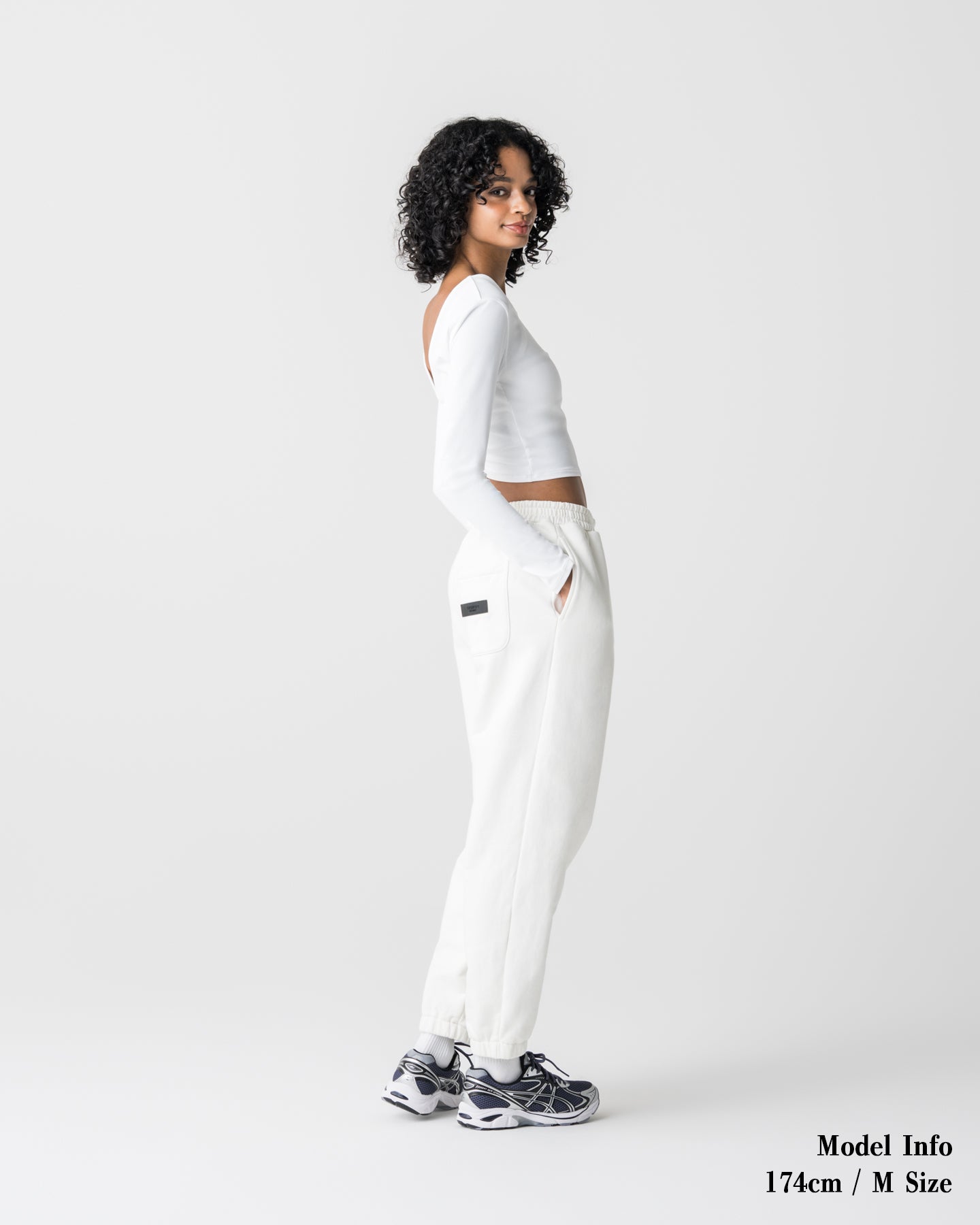CRONOS WOMEN Airy Tie Active Long Sleeve【WHITE】