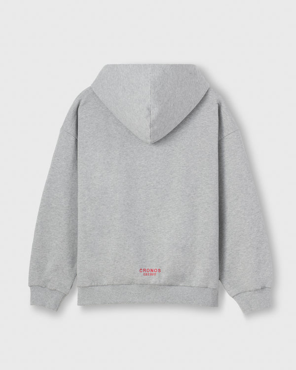 CRONOS WOMEN Smooth Relax Zip Hoodie [GRAY]