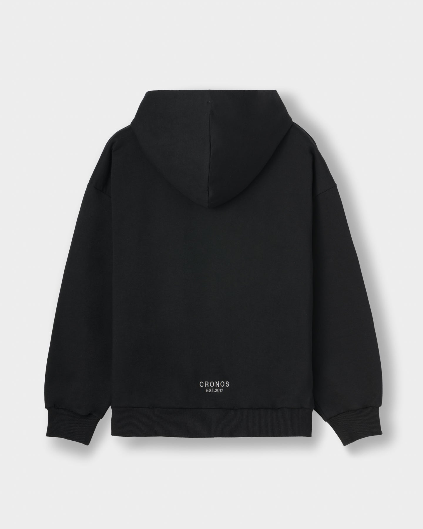 CRONOS WOMEN Smooth Relax Zip Hoodie【BLACK】
