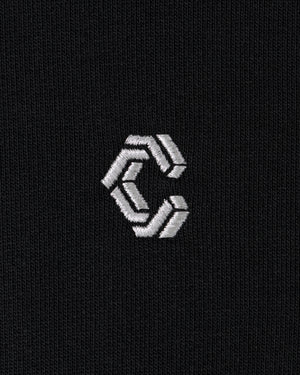 CRONOS WOMEN Smooth Relax Zip Hoodie【BLACK】