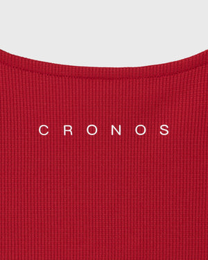 CRONOS WOMEN Airy Tie Active Long Sleeve【RED】