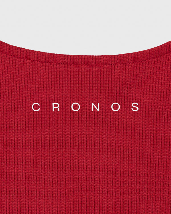 CRONOS WOMEN Airy Tie Active Long Sleeve【RED】