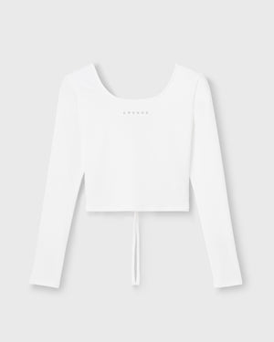 CRONOS WOMEN Airy Tie Active Long Sleeve【WHITE】