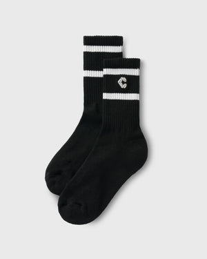 CRONOS WOMEN Smooth Style Socks【BLACK】
