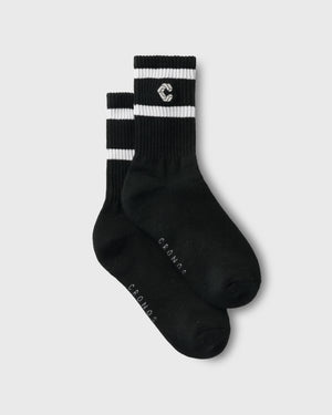 CRONOS WOMEN Smooth Style Socks【BLACK】
