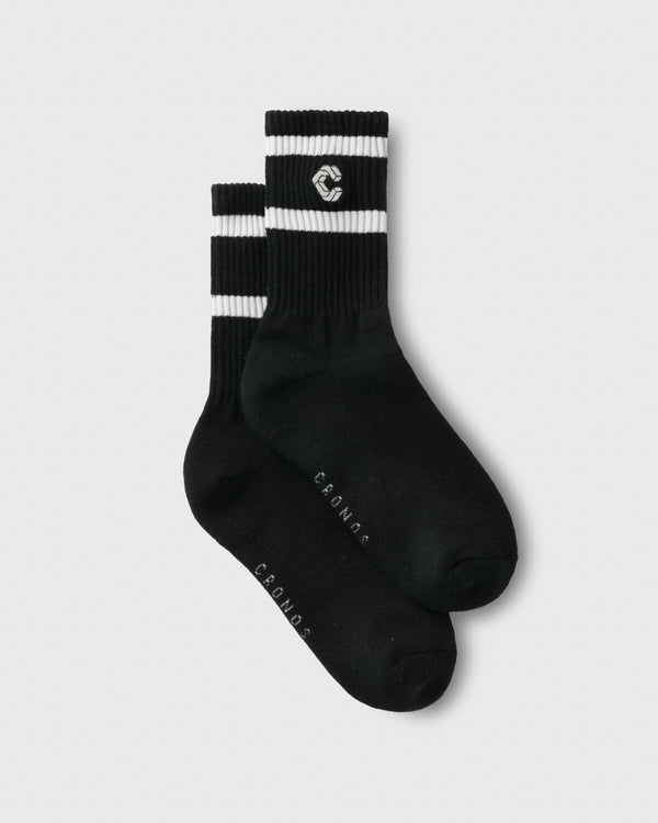 CRONOS WOMEN Smooth Style Socks【BLACK】