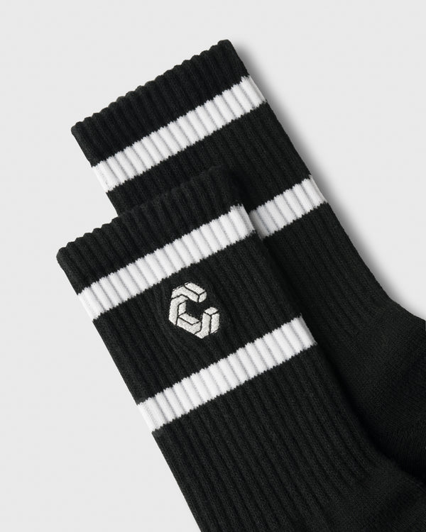 CRONOS WOMEN Smooth Style Socks【BLACK】
