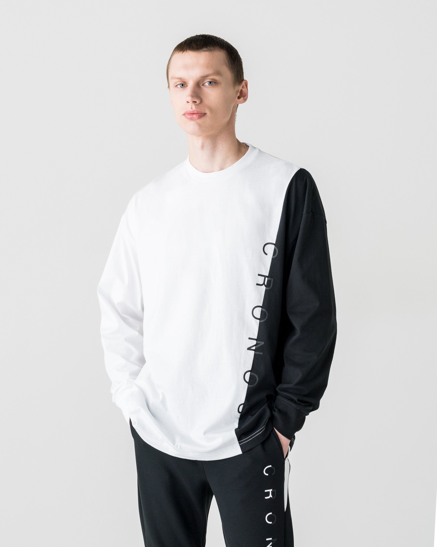CRONOS TONE SWITCH L/L TEE【WHITE】