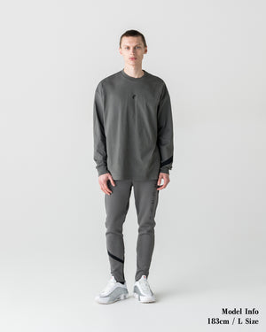 CRONOS LONG-LASTING FLEX L/L TEE【D.GRAY】