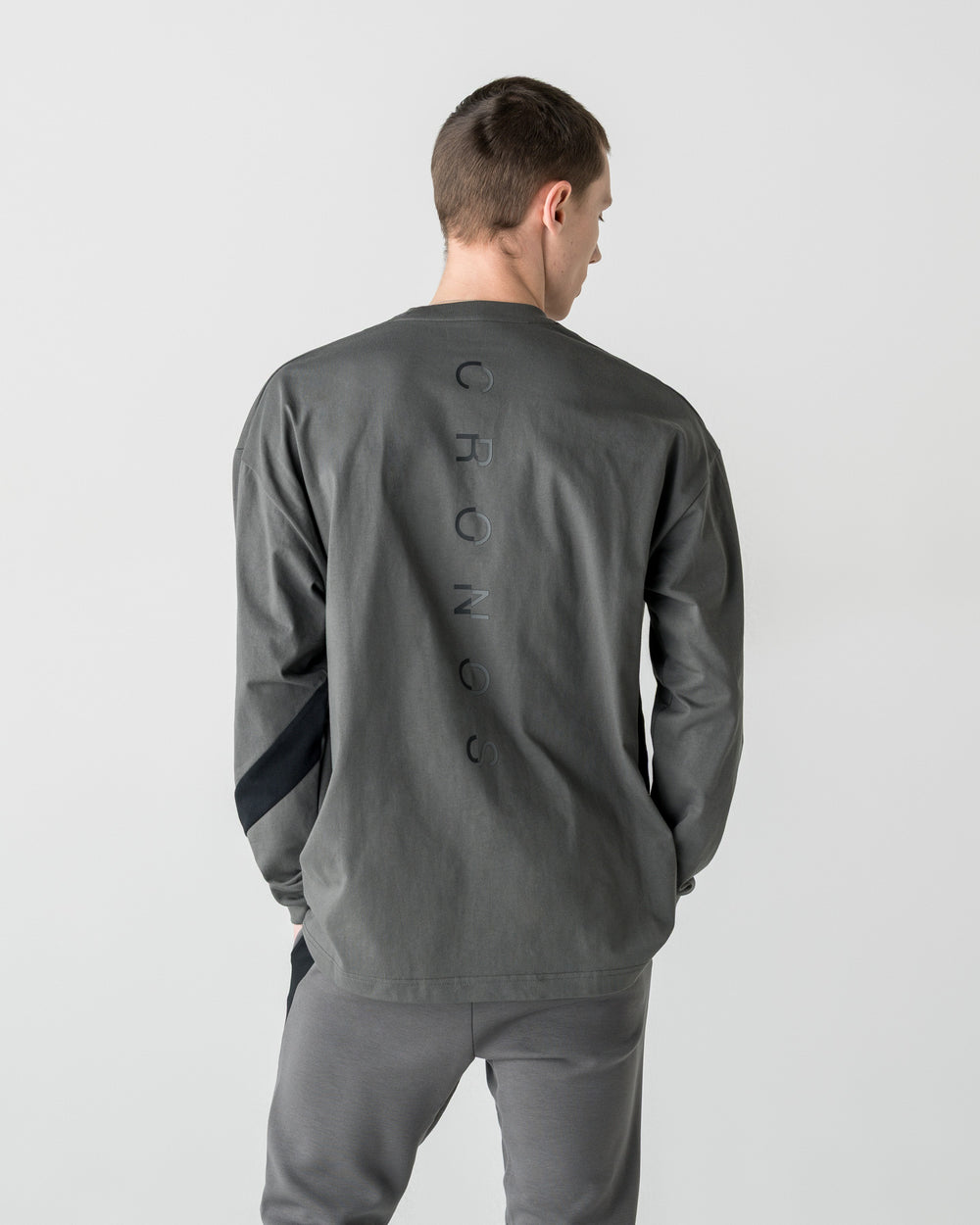 CRONOS LONG-LASTING FLEX L/L TEE【D.GRAY】