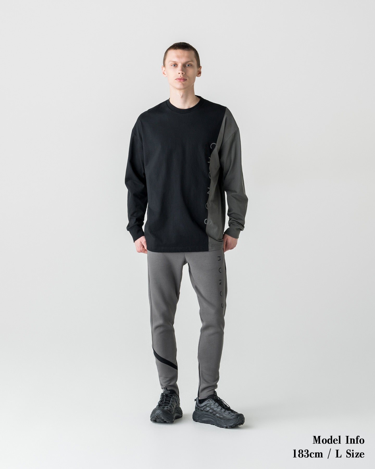 CRONOS TONE SWITCH L/L TEE【D.GRAY】