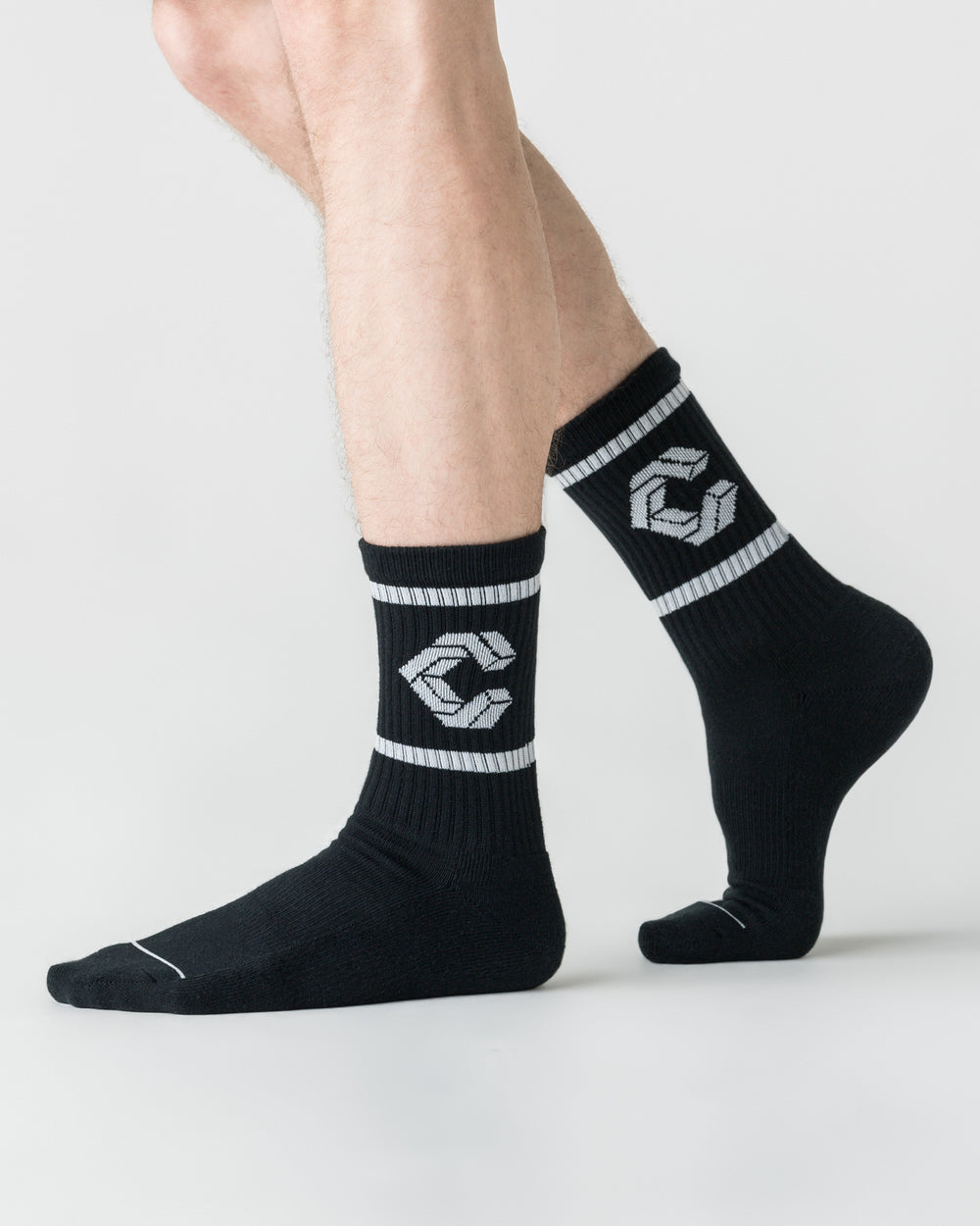 CRONOS Jacquard Comfort Socks【BLACK】