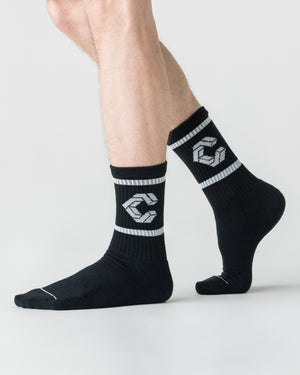CRONOS Jacquard Comfort Socks【BLACK】