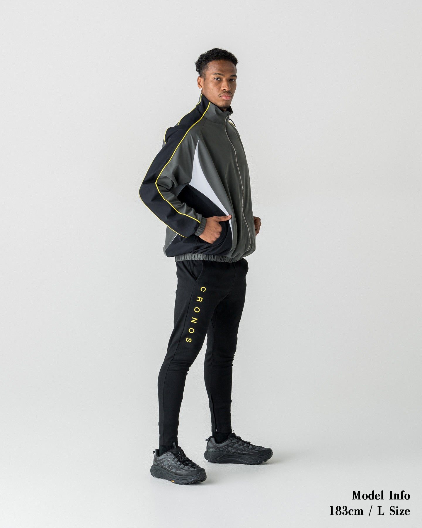 クロノス　CRONOS メッシュパンツ ブラック／イエロー　Sサイズ CRONOS ACTIVE SLIM Long Pants【BLACK×YELLOW】